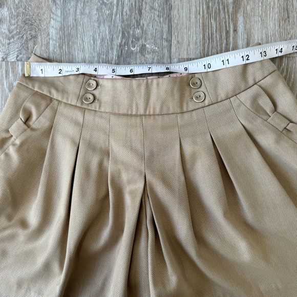 Korean Roem Brown High Rise Mini Pleated Shorts Size S Small - Picture 10 of 16